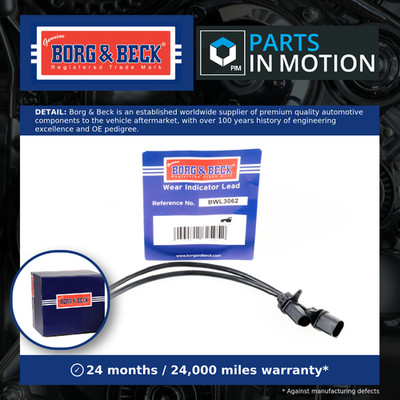 Brake Pad Wear Indicator Sensor fits AUDI S5 8F7, 8T3, 8TA Front 3.0 4.2 B&B New