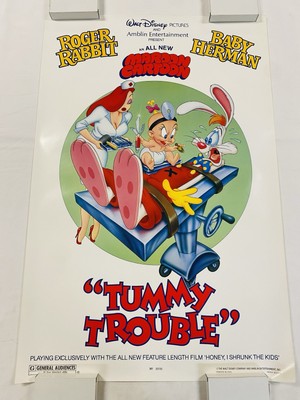 1989 ROGER RABBIT TUMMY TROUBLE DS ROLLED UNUSED NMT 27x40 MOVIE POSTER