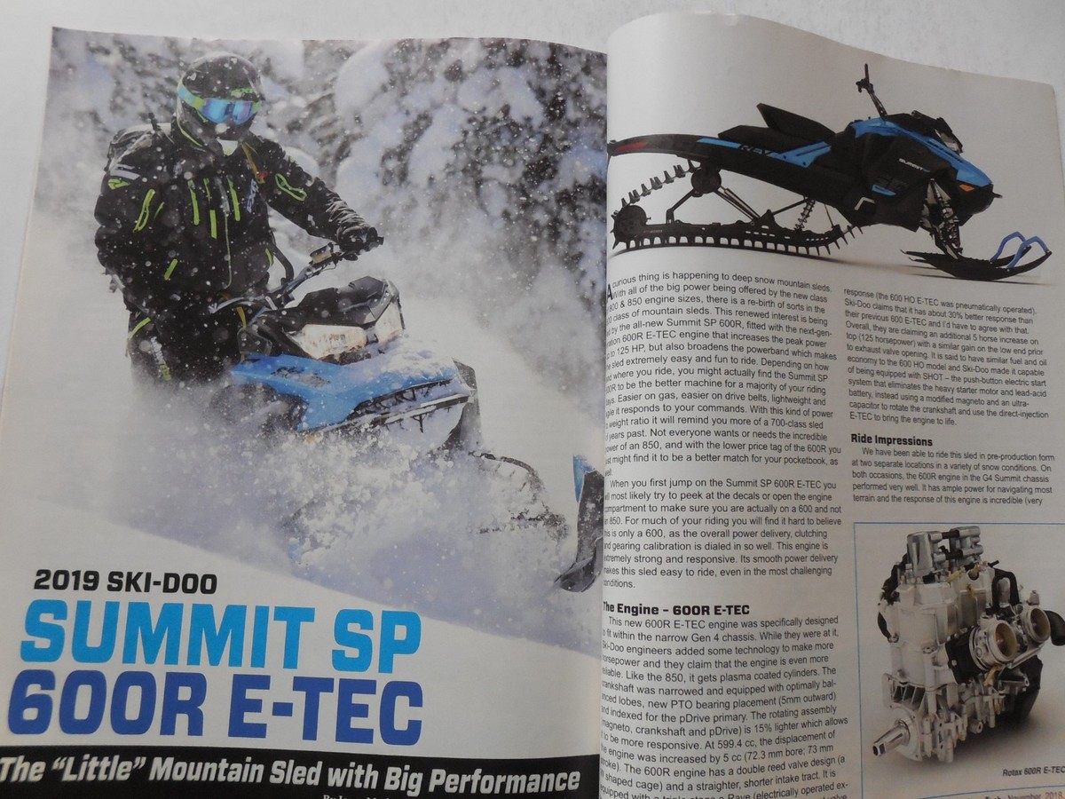 SnowTech snowmobile magazine 2019 Renegade Enduro, Polaris 850