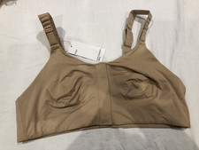 M&S post surgery bra non padded beige front fastening Size 42 A/B £24