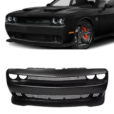 For 2015-2023 Dodge Challenger SRT Hellcat Style Front Bumper Cover Grilles Set