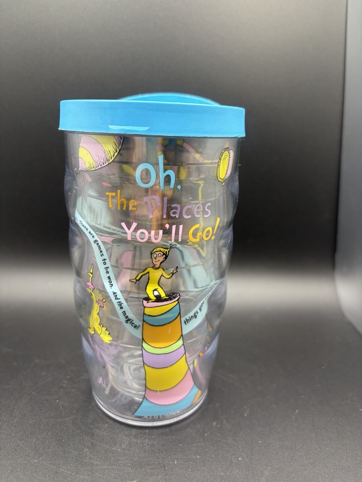 Dr Seuss Tumbler Oh The Places You&rsquo;ll Go Blue Lid Tervis 8