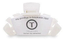 Medium Hair Clip Strong Grip Bendable Teeth Coconut White MediumThick Hair