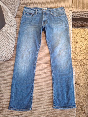 MENS TOMMY HILFIGER SCANTON SLIM FIT BLUE STRETCH JEANS 34W 30L **EX CONDITION**