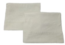 Set of 2 Lt Olive Green Flannel Pillowcases 20 X 30 Standard/ Queen