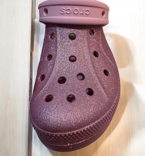 Crocs Ballerina rosa Bella Keilabsatz Glitzer Clog Damen 7 - Bild 2 von 7