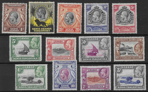 KUT 1935 GV Pictorial Set to 10/- SG110-122 Mint Cat£240+ (13v)