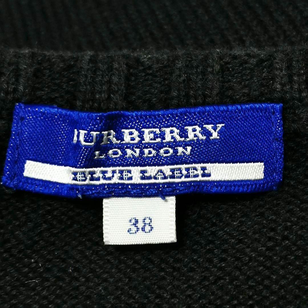 Burberry Blue Label Sanyo Shokai 3/4 Sleeve Knit 38 Actual