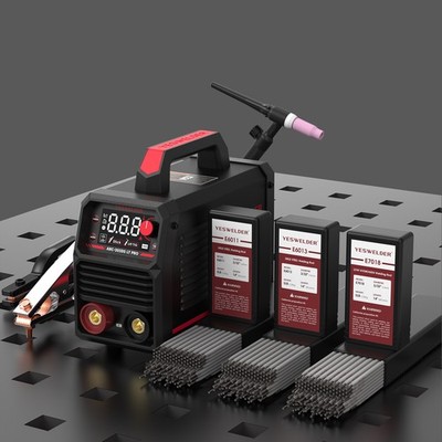 YESWELDER 205A MMA/TIG Welder with Gloves & 3 Welding Rod, 110V/220V