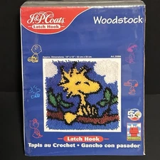 J&P Coats Latch Hook Kit Peanuts WOODSTOCK 50th Celebration Sealed NEW
