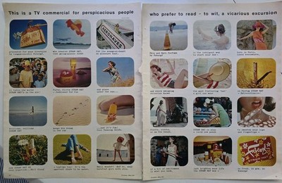 1965 Faberge Straw Hat perfume cologne Cosmetics vintage 2 Page Ad