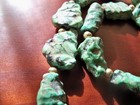 early vintage turquoise color stone necklace antique web nugget southwest retro — photo 4