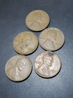 1948-D 1C Lincoln Cent Mixed Grades Lot 5 Coins