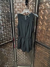 Forever 21 Womens L Black Bodycon Mini Dress Sleeveless Back Zip