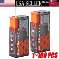 Compact Oral Care Floss Dispenser with 10 Picks - Perfect for Travel and Dining