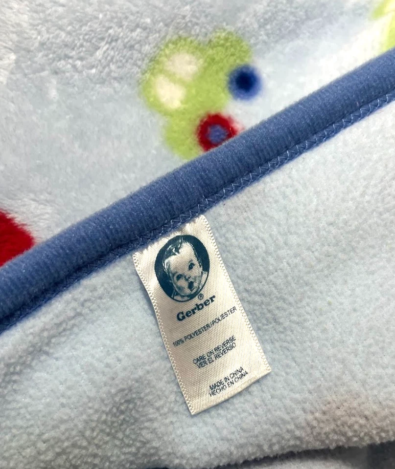 Gerber Blue Car Truck Baby Boy Blanket Soft Fleece 2ply Security Lovey - Image 3 of 3