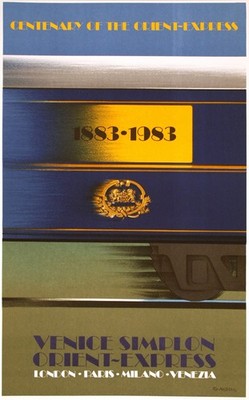 Original Vintage Poster for the Venice Simplon Orient Express 1982 - Centenaire