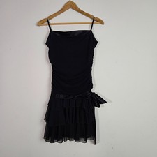 I.N. San Francisco Women's Dress Large Black Y2K Vintage Mini Whimsigoth Witchy