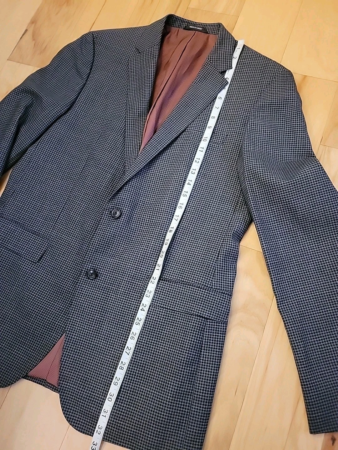 Hugo Boss James 2 Schurwolle Virgin Wool Plaid Blazer Mens Sz 42L Gray Black thumbnail 15