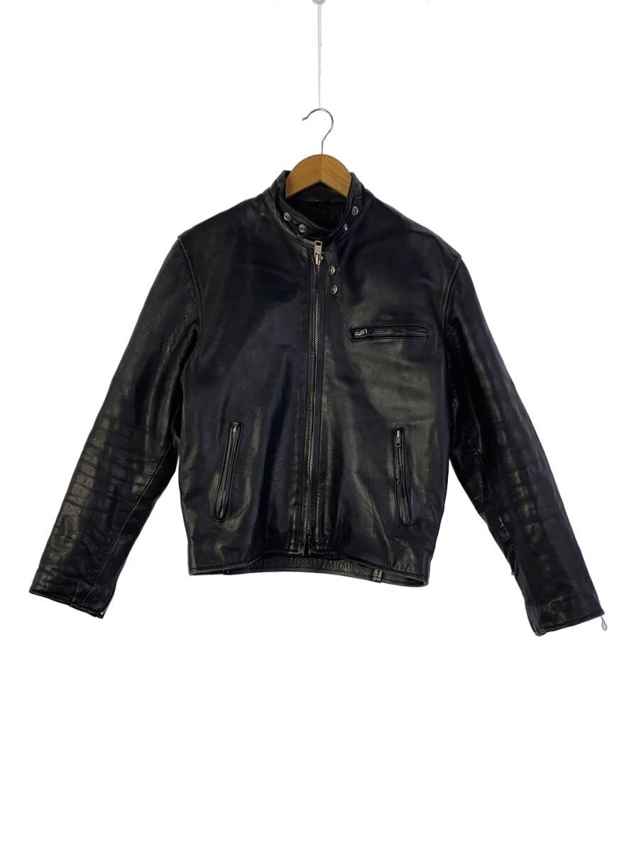 Horn Works Single Riders Jacket/S/Leather/Blk 3567