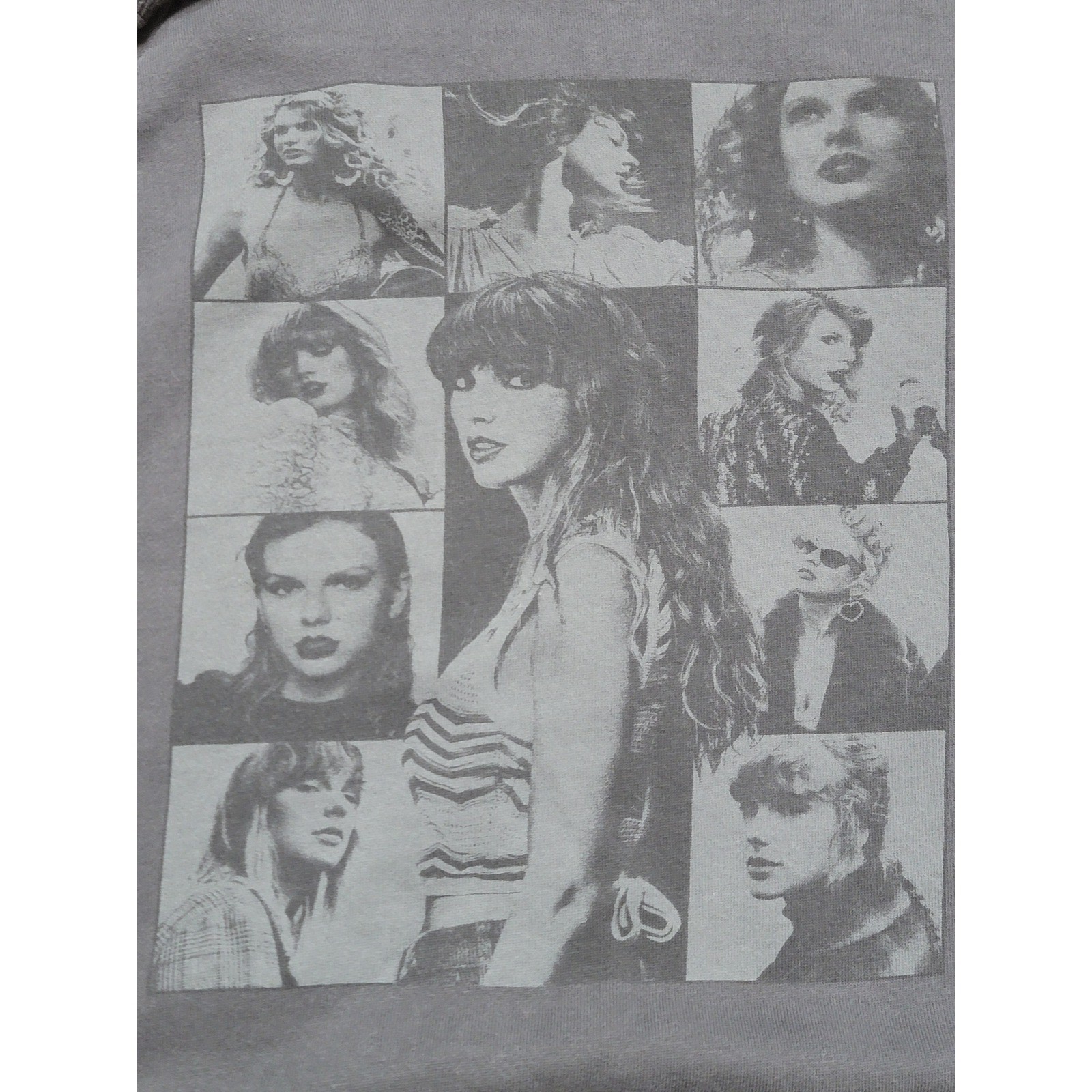 Taylor Swift The Eras Tour Graphic Sweatshirt Pullover Quarter Zip Gray Size M image 4