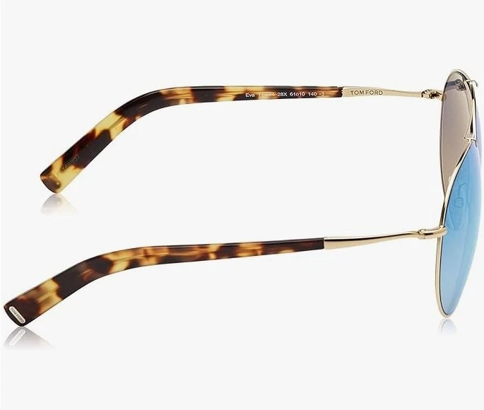 Gafas de sol Tom Ford FT0374 28X 61 mm doradas Eva Pilot espejadas lentes categoría 2... Foto 4 de 4