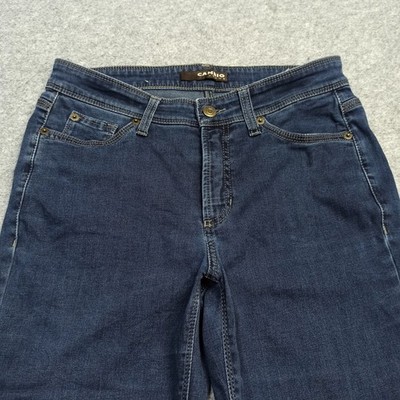 Cambio Damen Jeans 7/8 Größe 40 Slim Stretch Dunkelblau Cropped Ankle D-40