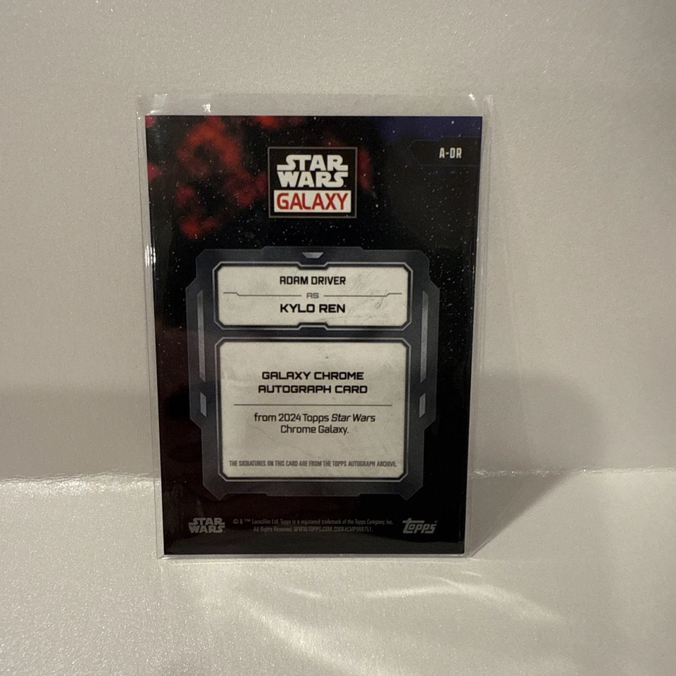 2024 Star Wars Galaxy Adam Driver Auto Orange 04/25 - Image 2 of 2