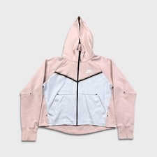 Nike Tech Fleece Hoodie Womens Small Pink Sportswear Full Zip Hooded Sweatshirt