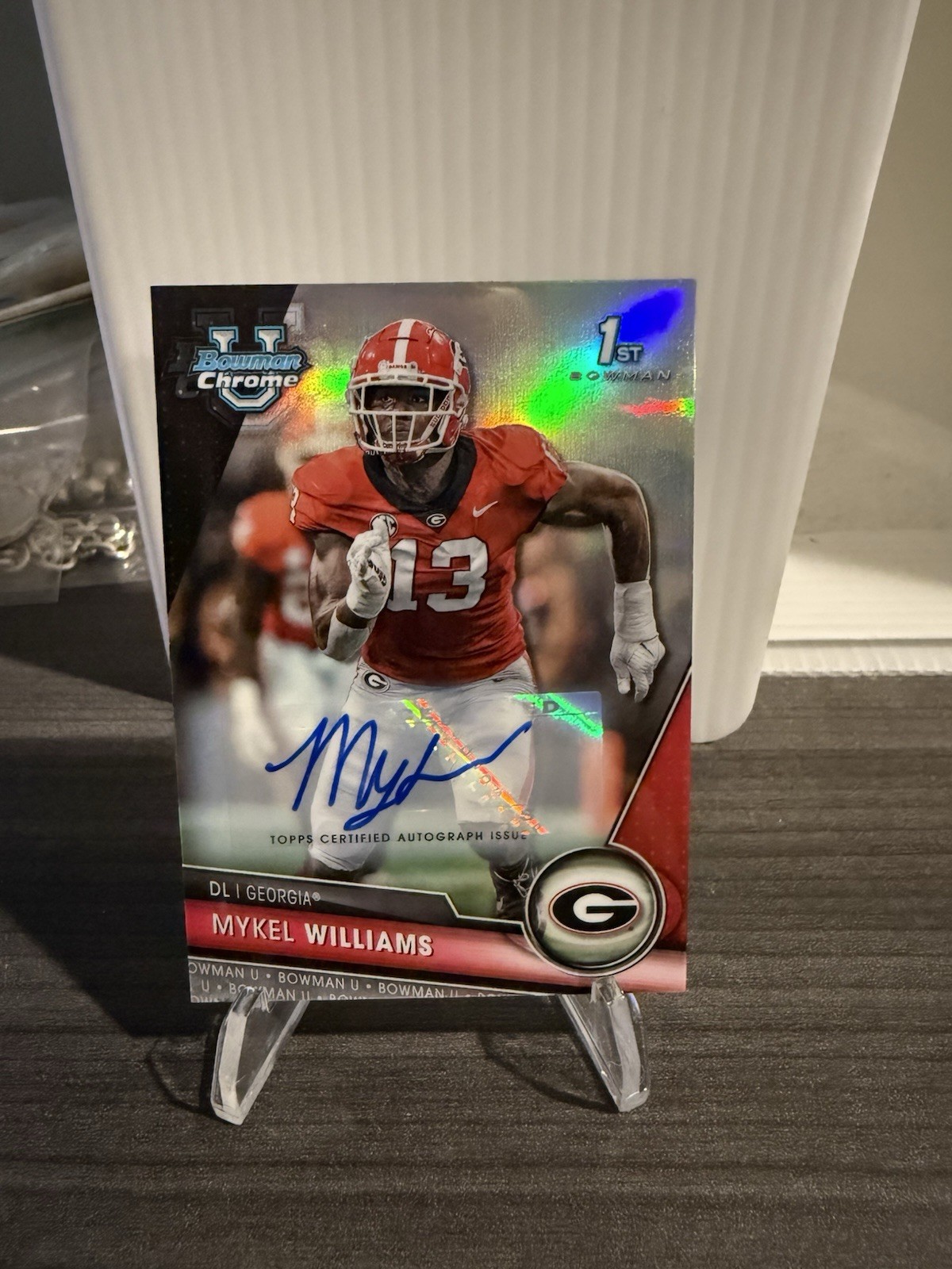 2023 Bowman U Chrome #91 Mykel Williams Bowman 1st Refractor Auto /499 UGA