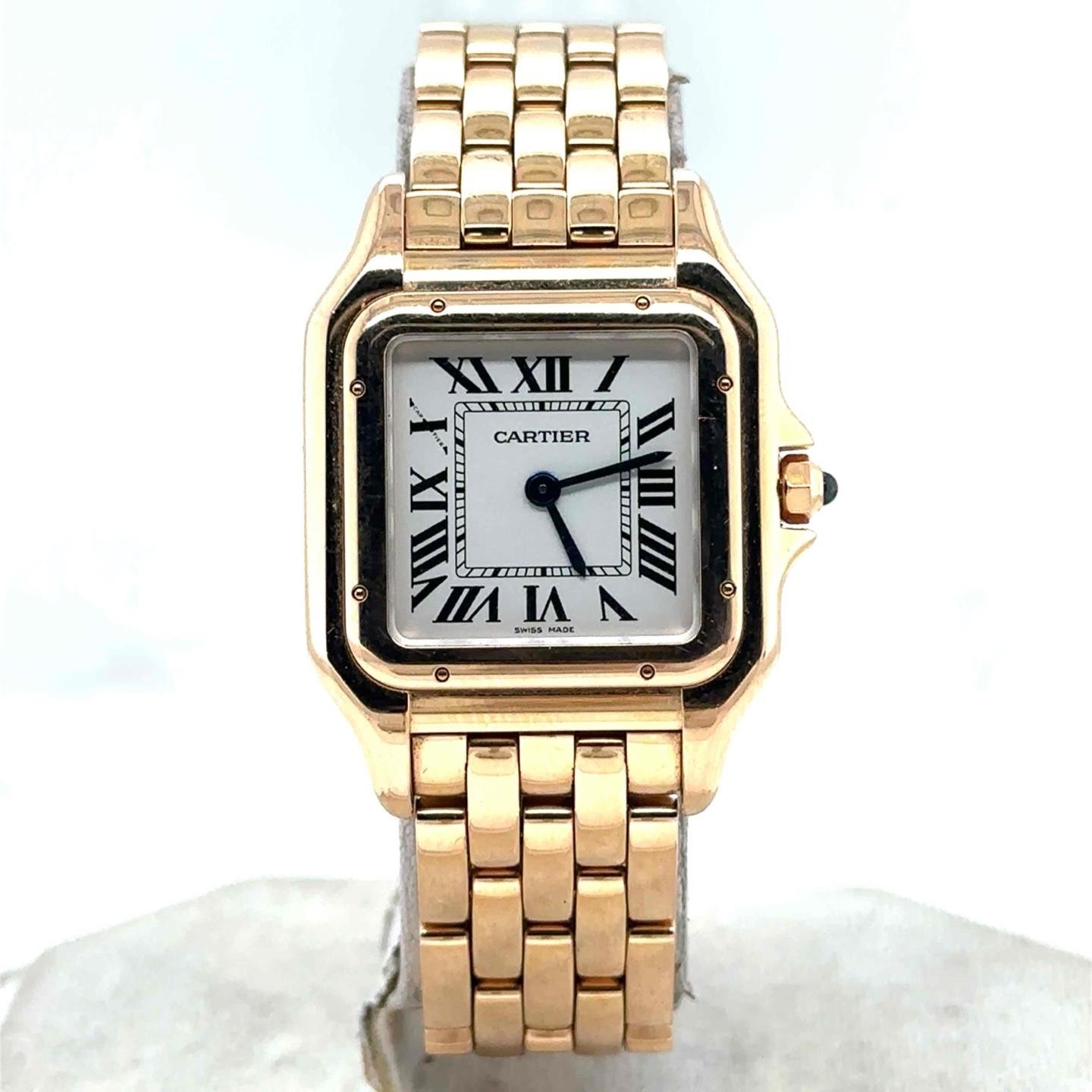 Cartier Panthere Medium Model Quartz 18k Rose Gold Ladies Watch WGPN0050