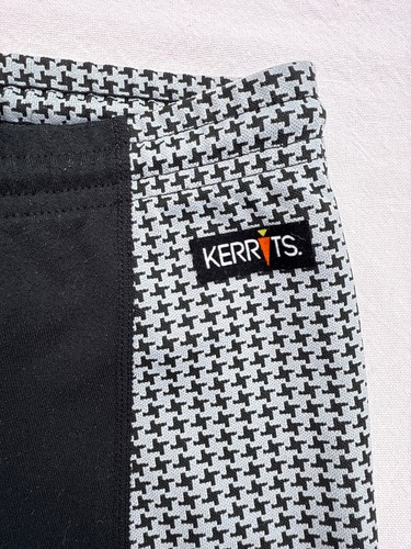 Kerrits Girls Sz S Black Gray Houndstooth Performance Equestrian Riding Pants - Picture 2 of 11