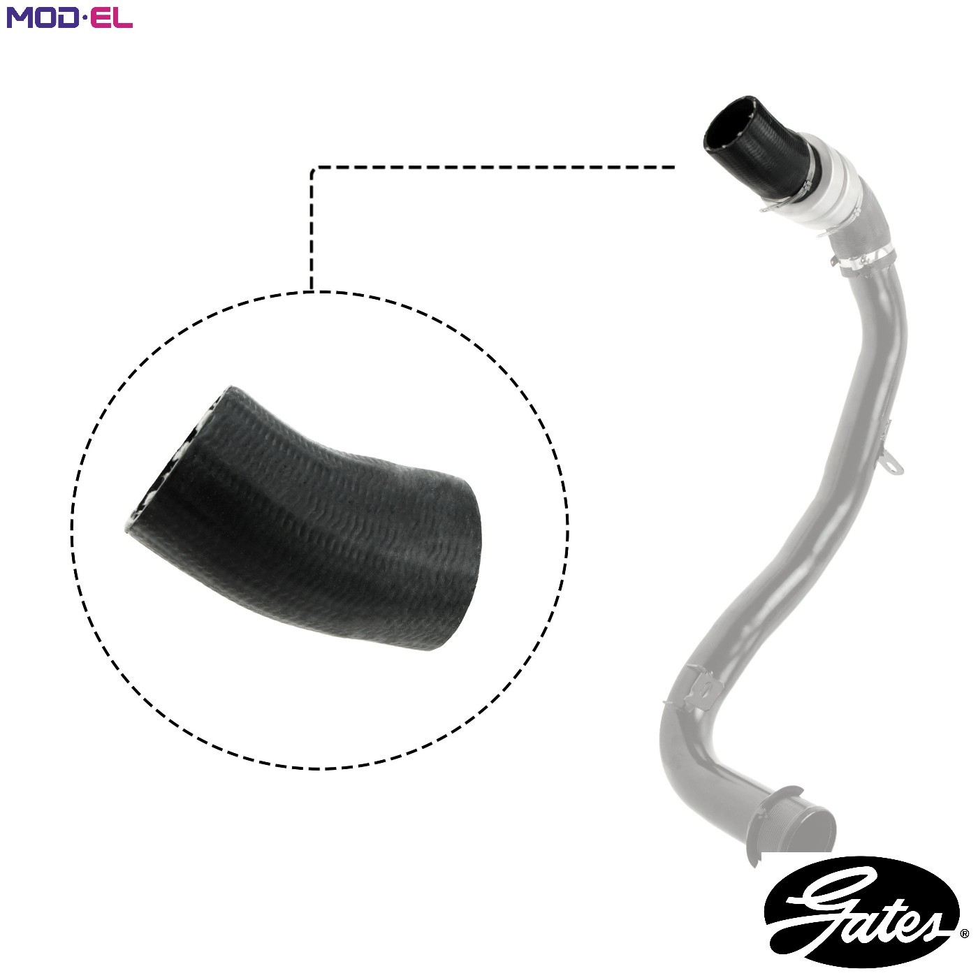 Charge Air Hose Fits Citroen Relay Fiat Ducato Peugeot Boxer GATES 09-0491 - Image 12