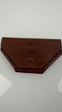 Fiocchi Coin Wallet Pouch Purse Genuine Leather Made In Italy Brown