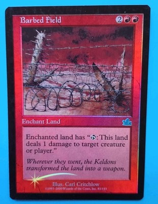Magic the Gathering MTG Prophecy BARBED FIELD  FOIL U LP/EX  2000!