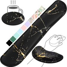 Gimars Upgrade Enlarge Gel Memory Foam Set Keyboard Wrist Rest Pad, Mouse Wrist