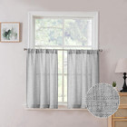 Short Linen Tier Curtains Rod Pocket Semi Sheer Half Kitchen Curtain Burlap Ligh