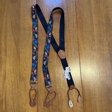 Vintage Pelican Suspenders Festive Fun Christmas Santa Button End Adjustable NWT