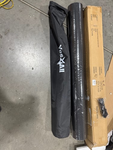 BLACK - YES4ALL EXERCISE MAT FOR HOME GYM, FITNESS WORKOUT MATS, 48.75*6*6