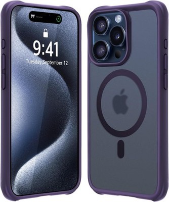 CASE - Mkeke Magnetic Purple Designed for iPhone 15 Pro Case Magsafe Compatible