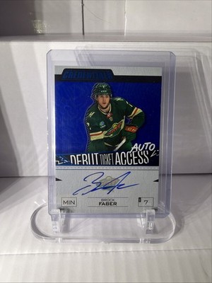 2023-24 - Debut Ticket Access Autographs Brock Faber #DTAA-BF Blue /35 (AU, RC)