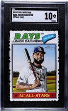 2026 Topps Heritage - Junior Caminero #380 Deckle Edge SGC Grade 10
