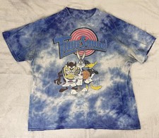Space Jam XXL Bugs Bunny Tasmanian Devil Tune Squad Tie Dye T-Shirt Vintage