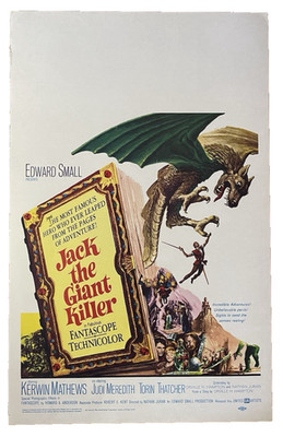 14x22''ORIG MOVIE POSTER~ JACK THE GIANT KILLER~1962~KERWIN MATHEWS~JUDI MEREDITH