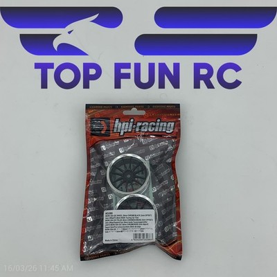 HPI RACING 3286 WORK XSA WHEEL 26MM CHROME/BLACK 3MM OFFSET FOR 1/10 TOURING RC 