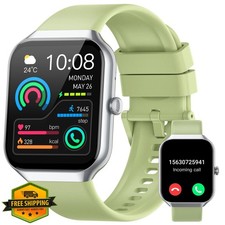 Men Women Smart Watch 1.96" HD, Call, Heart Rate, IP68 Green