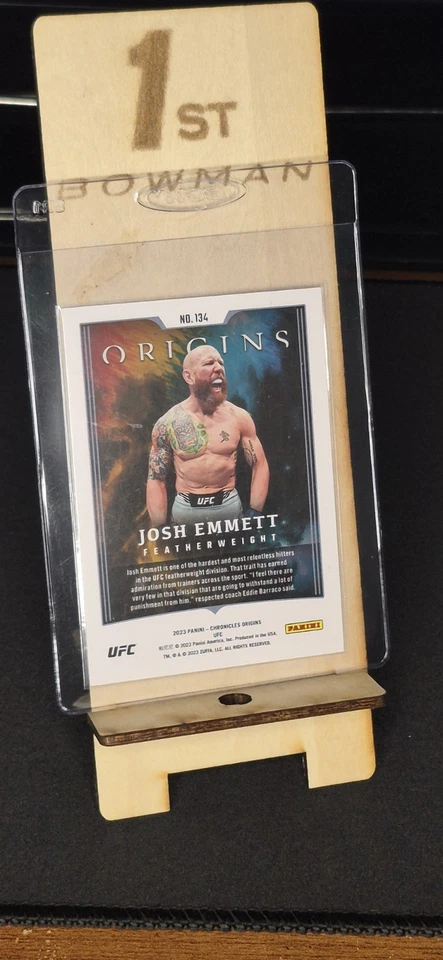 2023 Panini Chronicles UFC - Origins Josh Emmett #134 Red /199 - Image 2 of 3