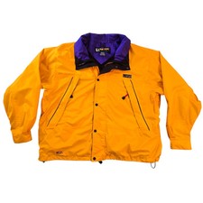 VINTAGE Eddie Bauer EBTEK Men's GORE-TEX Yellow COAT Size XL 1990's  NO HOOD