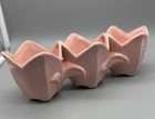 1940 Mc Coy Pottery Triple Tulip Planter American Art Pink Herb Planter