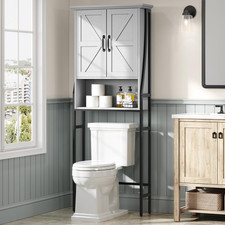 Over The Toilet Storage Cabinet Over Toilet Bathroom Organizer With Barn Doors